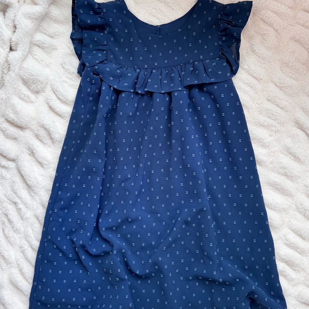 Blue Ruffle Kids Dress